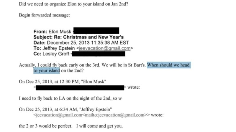 ‘Quando podemos ir para a sua ilha?’, perguntou Elon Musk a Jeffrey Epstein, em e-mail divulgado pelo Departamento de Justiça dos EUA