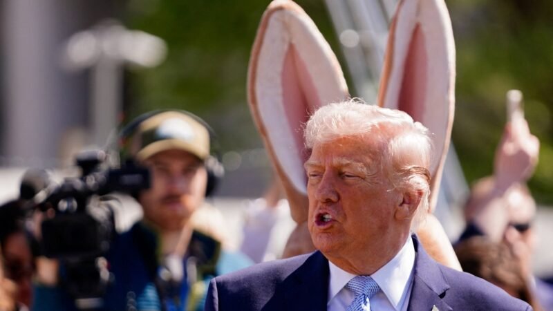 Ao lado do Coelhinho da Páscoa, Trump faz discurso sobre guerra em evento para crianças