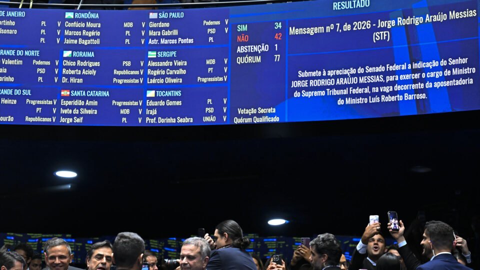 Quais senadores participaram da votação que barrou indicação de Messias ao STF