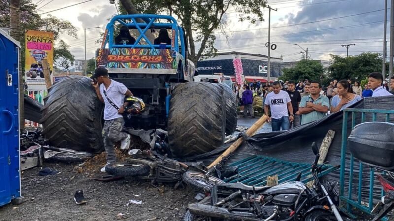Acidente com ‘monster truck’ deixa dois mortos e 37 feridos em evento na Colômbia