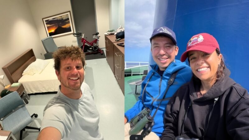 Passageiro posta selfie na quarentena após 41 dias embarcado em navio com surto de hantavírus: ‘Estou bem’