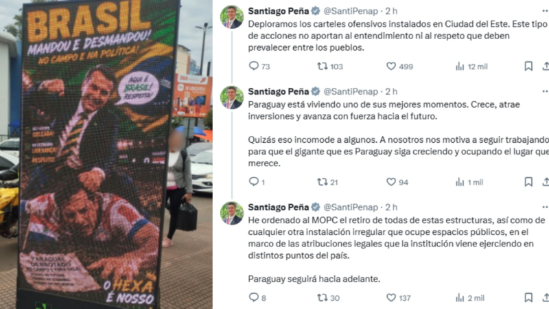 Presidente do Paraguai diz ter ordenado a retirada de telões que exibiram montagem de Bolsonaro agredindo jogador paraguaio