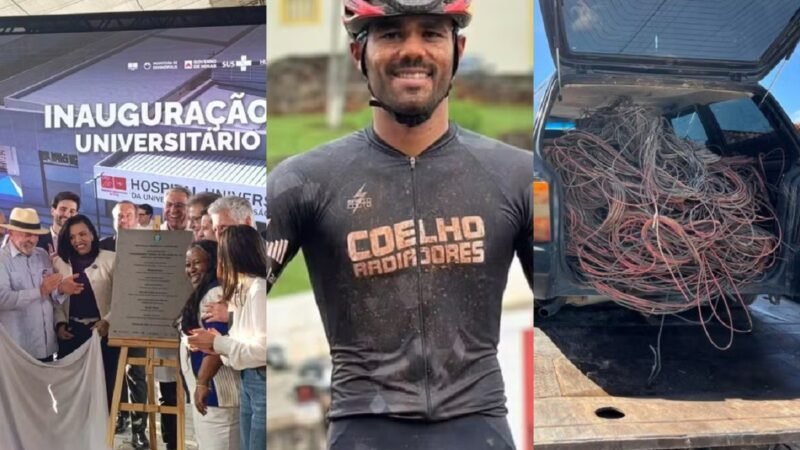 Você viu? Lula inaugura Hospital Universitário da UFSJ, ciclista morre atropelado na BR-494 e polícia apreende carro com porta-malas lotado de fios de cobre