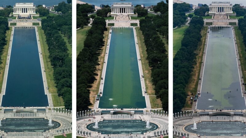 Tinta começa a descascar em espelho d’água reformado por Trump por US$ 14 milhões; FOTOS