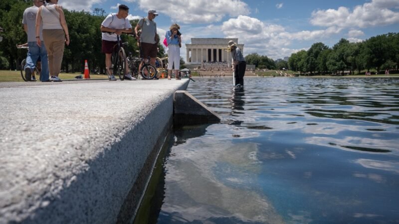 Trump tenta atribuir problemas em espelho d’água em Washington a vandalismo, sem apresentar provas