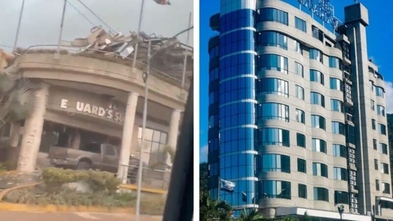 Hotel desaba no litoral da Venezuela após terremotos; veja ANTES e DEPOIS