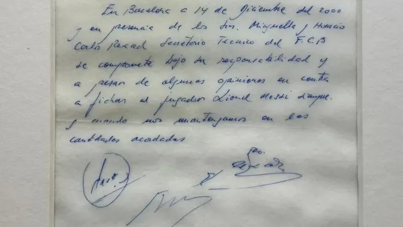 Morre Jorge Messi: a história do guardanapo em que o pai de Messi assinou com o Barcelona o acordo que mudou o futebol