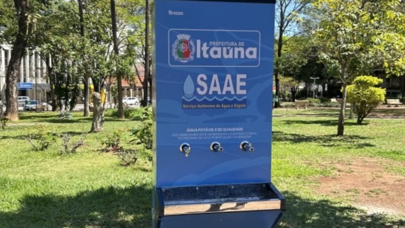 Bebedouro para pets: Itaúna instala pontos de hidratação em espaços públicos