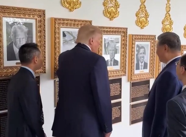 Casa Branca divulga VÍDEO de Trump mostrando foto de caneta colocada por ele no lugar de retrato de Joe Biden