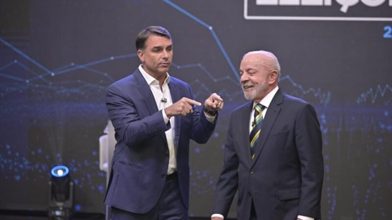 Em debate, Flávio pergunta sobre Lulinha e Lula chama adversário de “malandro carioca”