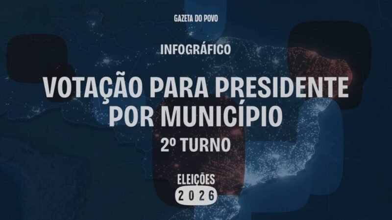 Eleições 2026: veja o mapa da votação para presidente por município