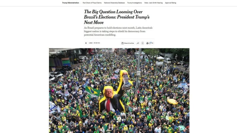 ‘Fator Trump’, ‘risco à democracia’ e ‘costas para o futuro’: como jornais internacionais destacam a eleição no Brasil